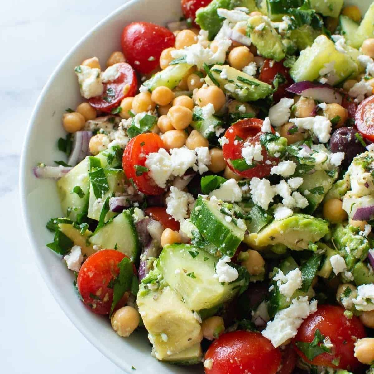 10-Minute Avocado Chickpea Salad