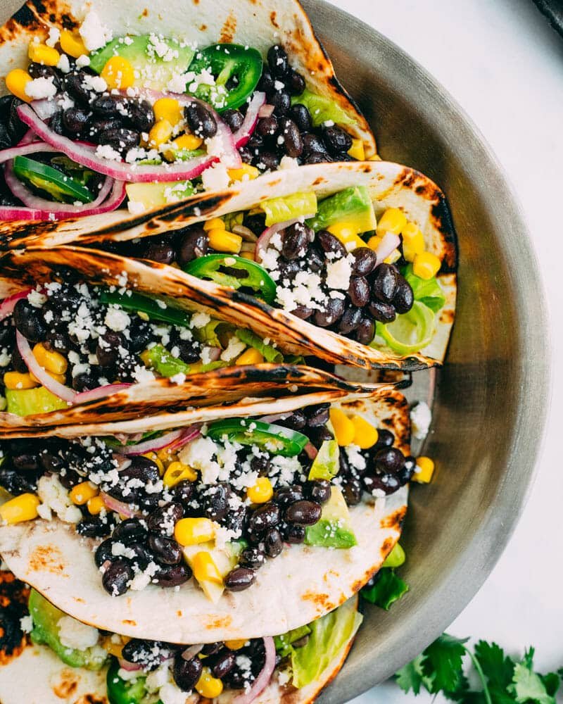 Easy Black Bean Tacos with Avocado Salsa (25 Minutes)